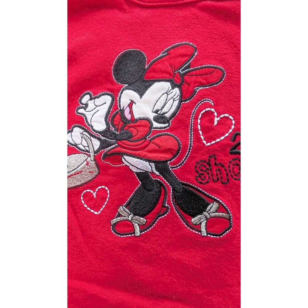 Disney Baby Minnie Mouse‎ Red T Shirt Top Girls 36 Months Applique Y2K - Picture 3 of 4